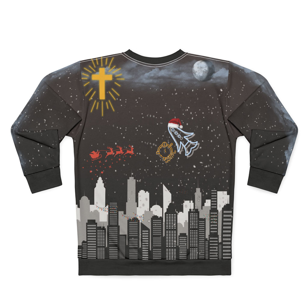 Christmas City Skyline Sweatshirt — Christmas Time's Single Cover Art